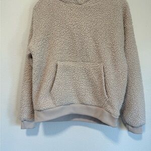 American Eagle Outfitters Beige Sherpa Turtleneck Sweater